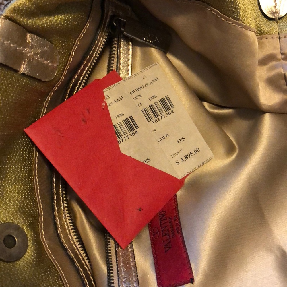 Valentino Gold Sequen allover Rose Crossbody Tote